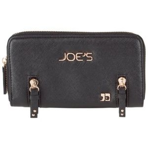 NWT Joe's Jeans Black Nexus Zip Around Wallet